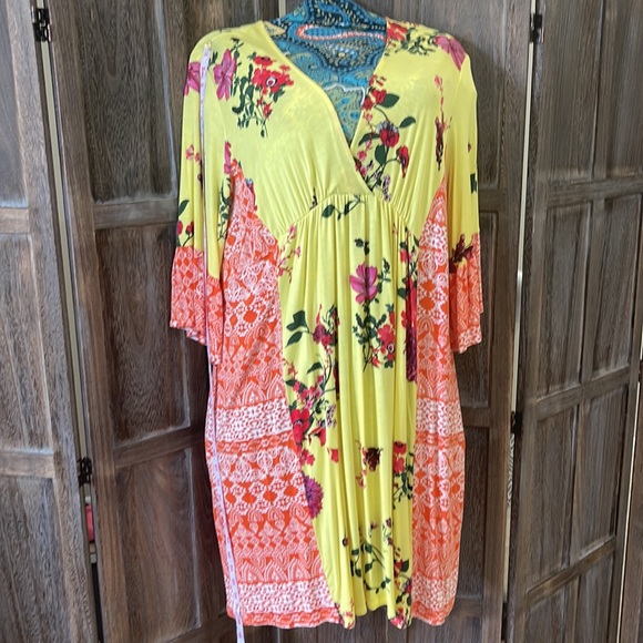 ODDY Dresses & Skirts - Oddy yellow floral dress 3XL